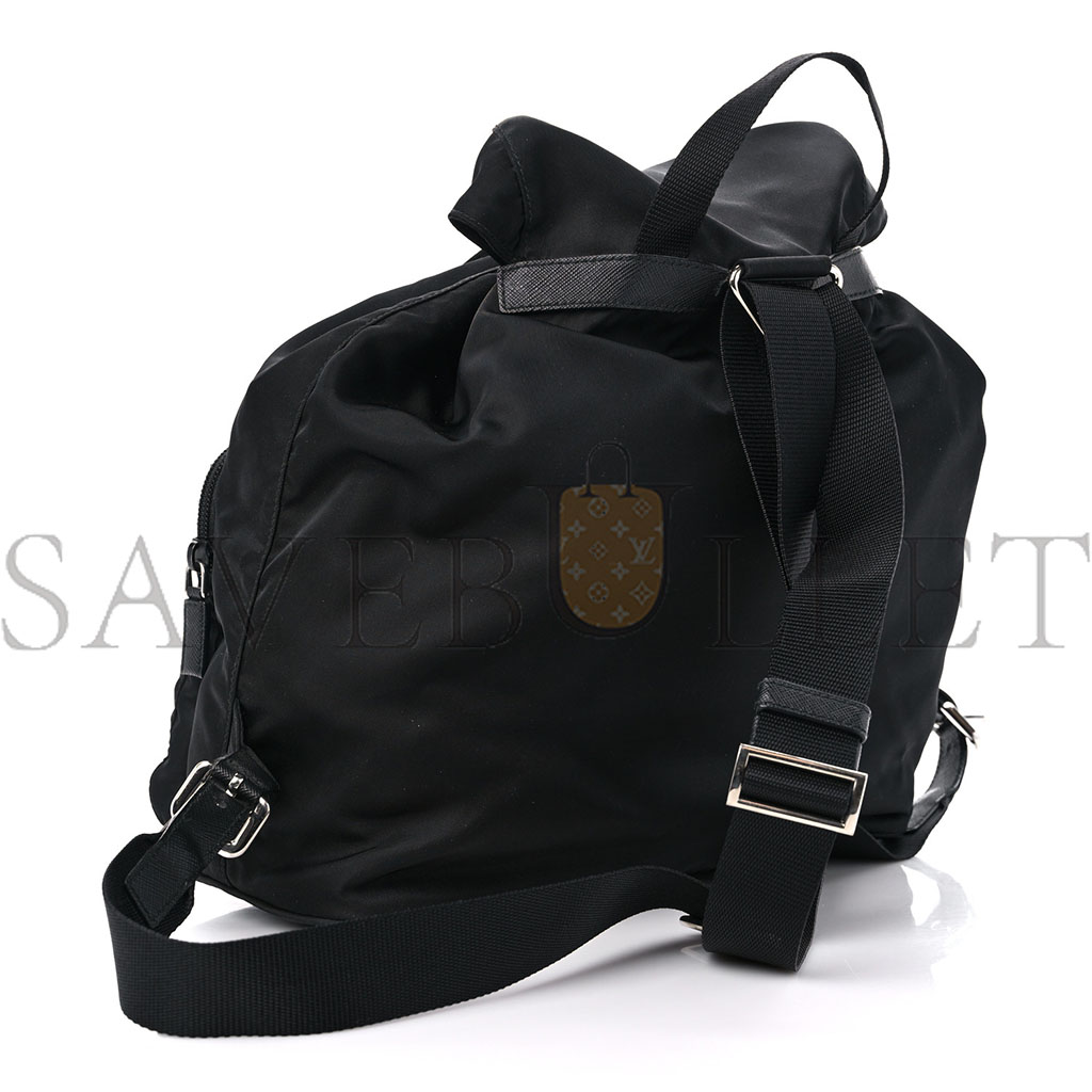 PRADA TESSUTO NYLON SAFFIANO MEDIUM BACKPACK BLACK (29*28*15cm) PRADA TESSUTO NYLON SAFFIANO MEDIUM BACKPACK BLACK (29*28*15cm)