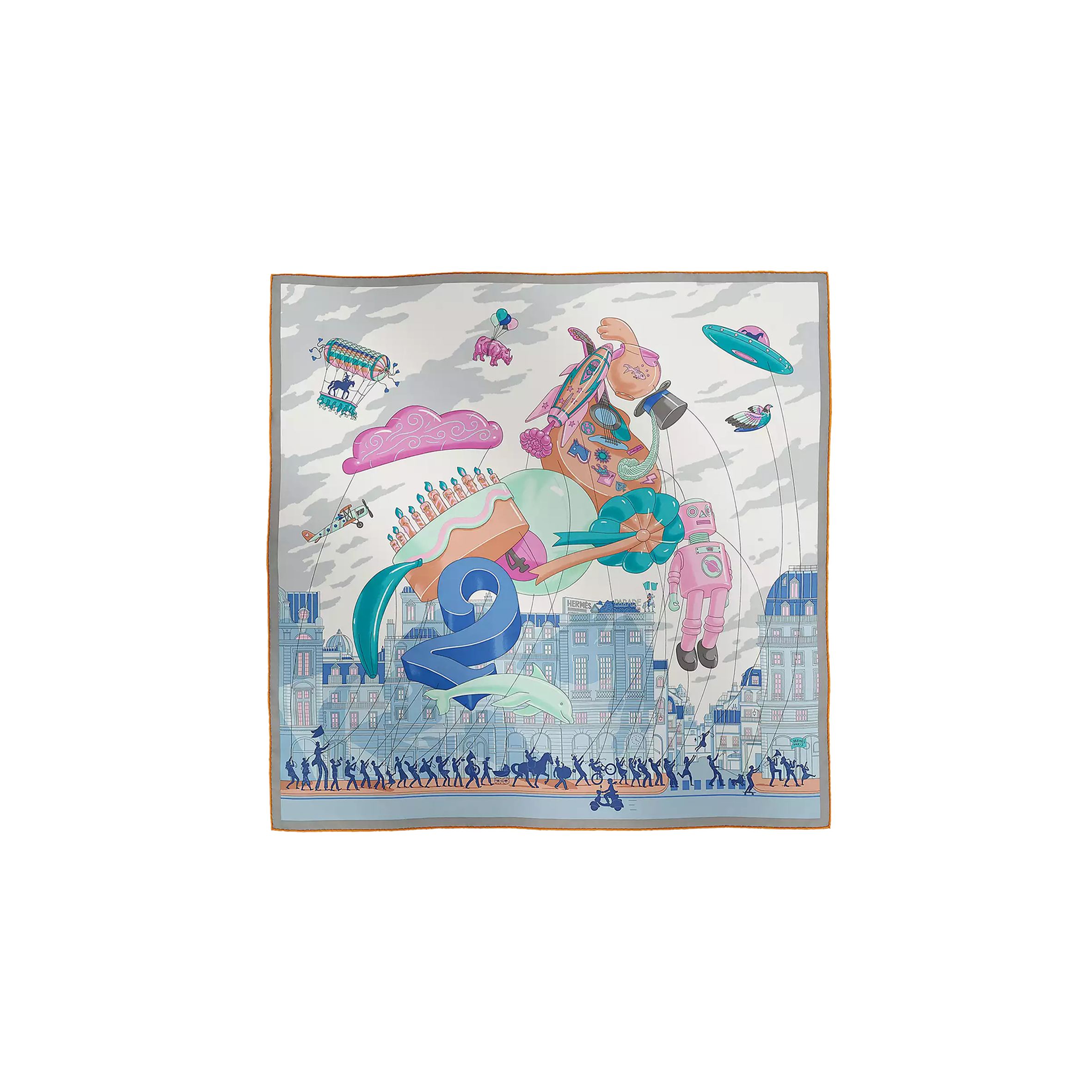 HERMÈS PARADE SCARF 90 H004150S (88*88) HERMÈS PARADE SCARF 90 H004150S (88*88)