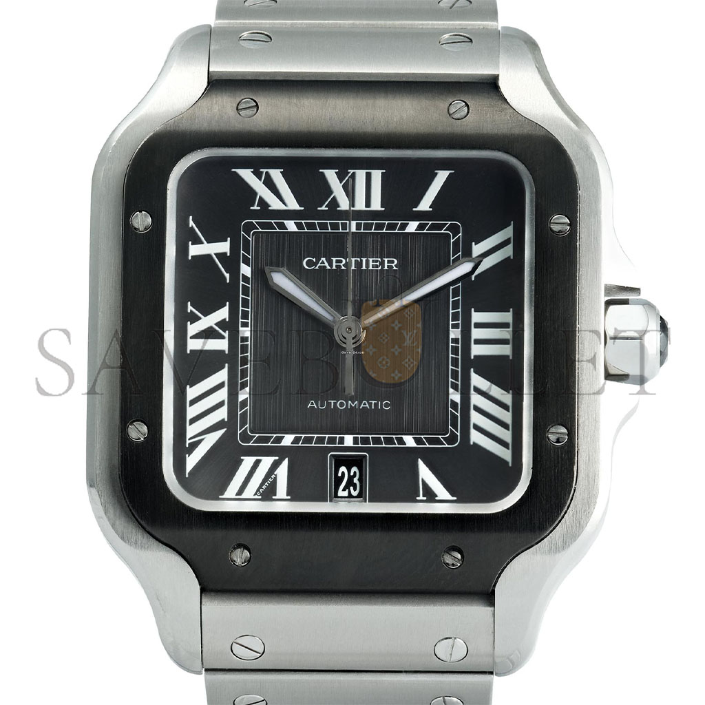 CARTIER SANTOS LARGE STAINLESS STEEL AUTOMATIC WATCH WSSA0037 CARTIER SANTOS LARGE STAINLESS STEEL AUTOMATIC WATCH WSSA0037