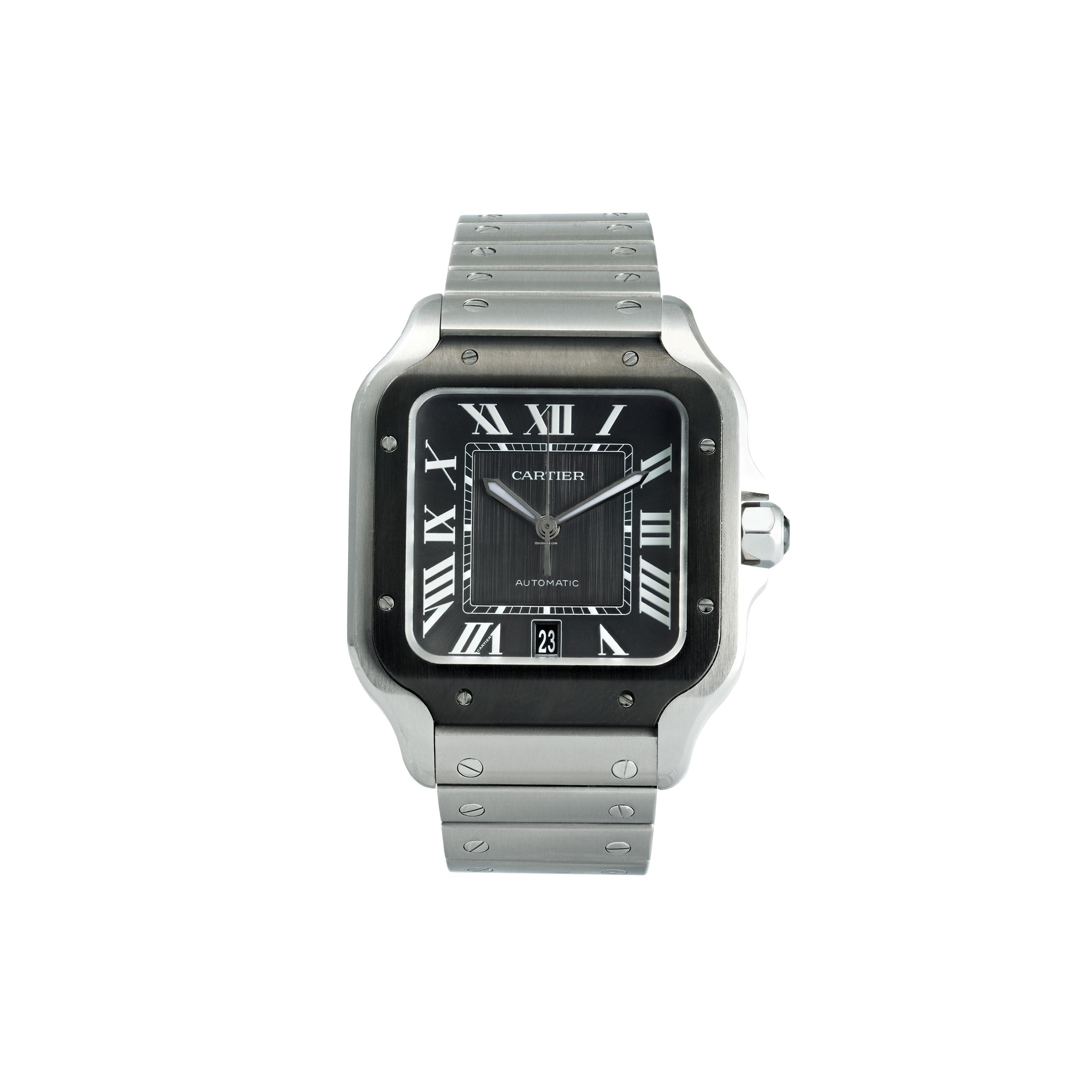 CARTIER SANTOS LARGE STAINLESS STEEL AUTOMATIC WATCH WSSA0037 CARTIER SANTOS LARGE STAINLESS STEEL AUTOMATIC WATCH WSSA0037