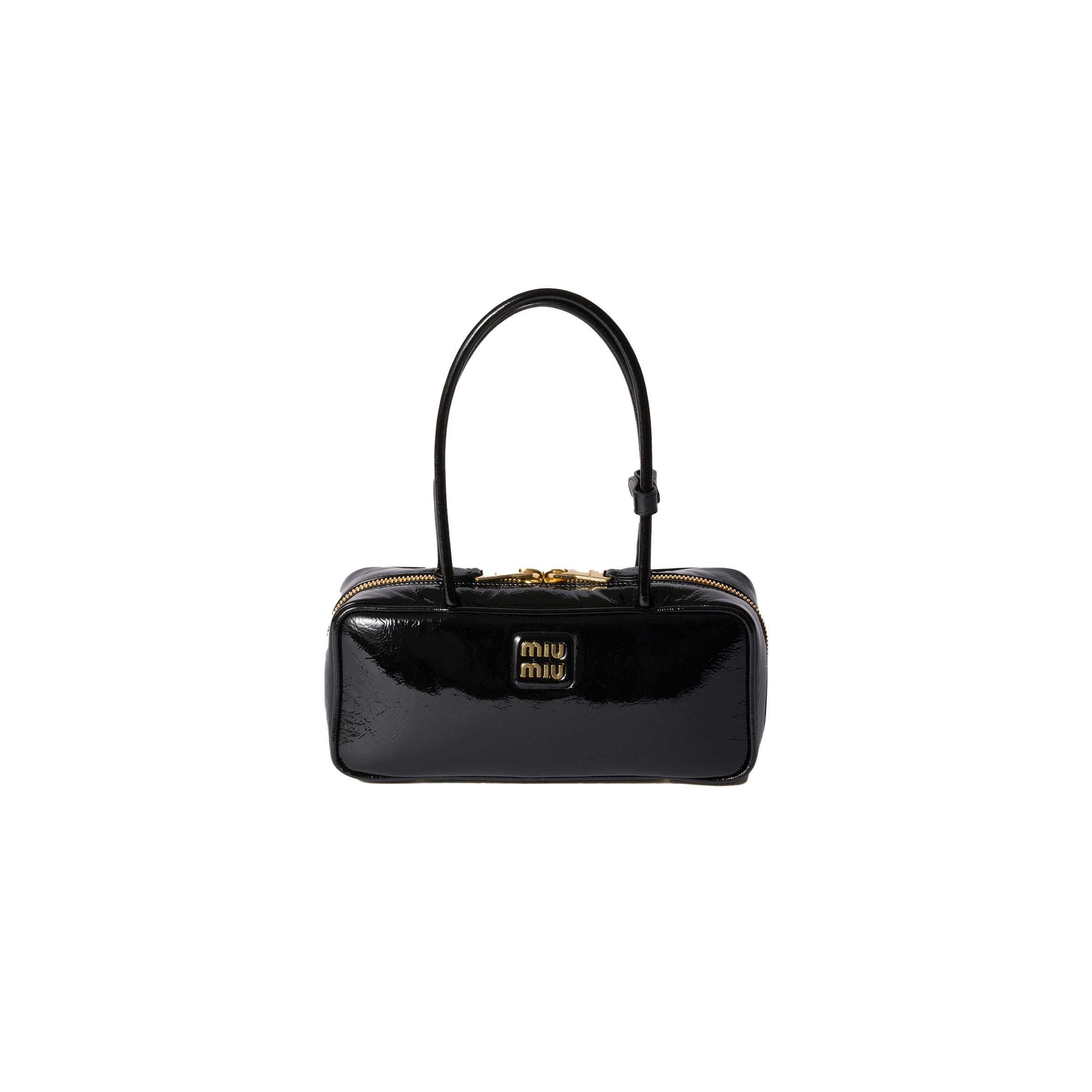 MIU MIU BEAU NAPLAK PATENT LEATHER BAG 5BB173 (27*12*8cm) MIU MIU BEAU NAPLAK PATENT LEATHER BAG 5BB173 (27*12*8cm)