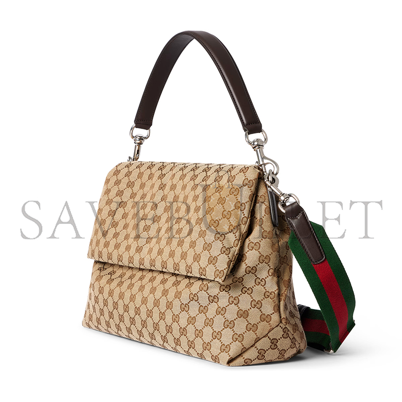 GUCCI MEDIUM GG CROSSBODY BAG WITH WEB 821616 (36*25*12cm) GUCCI MEDIUM GG CROSSBODY BAG WITH WEB 821616 (36*25*12cm)