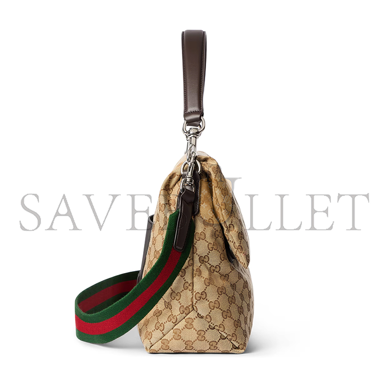 GUCCI MEDIUM GG CROSSBODY BAG WITH WEB 821616 (36*25*12cm) GUCCI MEDIUM GG CROSSBODY BAG WITH WEB 821616 (36*25*12cm)