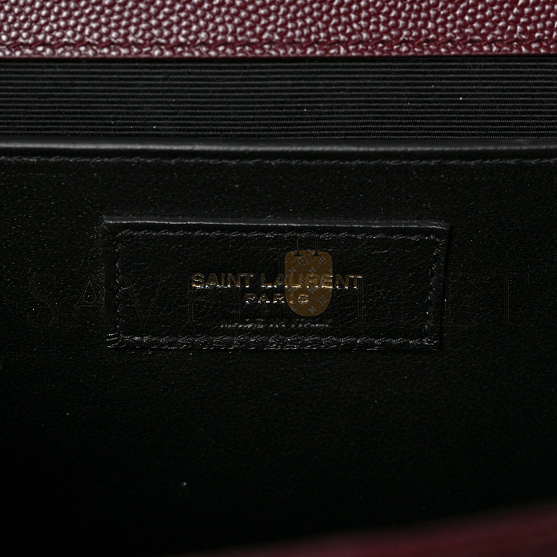 YSL ENVELOPE MEDIUM IN QUILTED GRAIN DE POUDRE EMBOSSED LEATHER 600185BOW916475 (24*17.5*6cm)