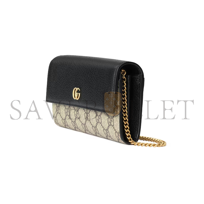 GUCCI GG MARMONT BI-COLOR WALLET ON CHAIN ‎54658517WAG1283 (19*10cm)