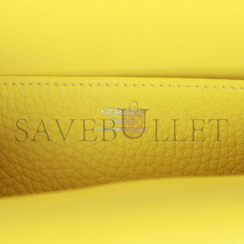 HERMES HALZAN 25 LIME CLEMENCE PALLADIUM HARDWARE (25cm) HERMES HALZAN 25 LIME CLEMENCE PALLADIUM HARDWARE (25cm)