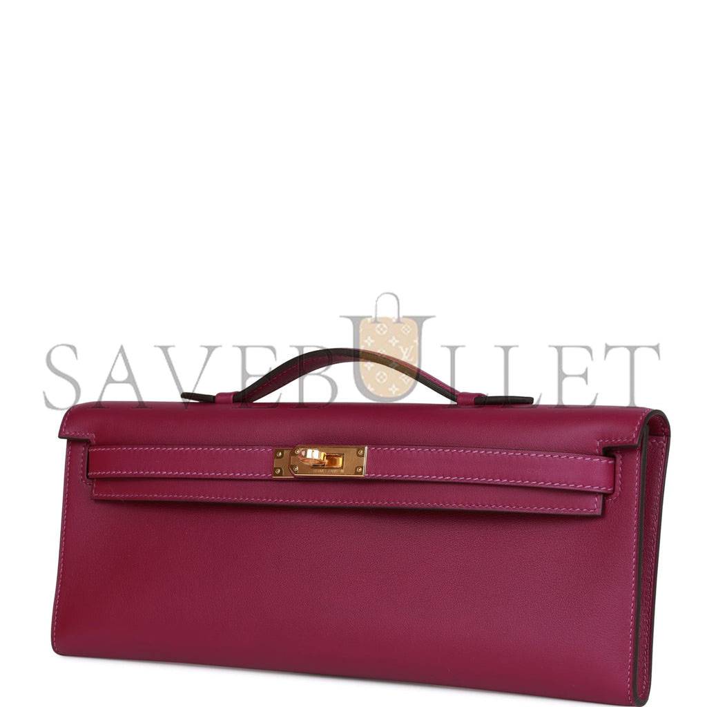 HERMES KELLY CUT ANEMONE SWIFT GOLD HARDWARE (31*12*3cm) HERMES KELLY CUT ANEMONE SWIFT GOLD HARDWARE (31*12*3cm)