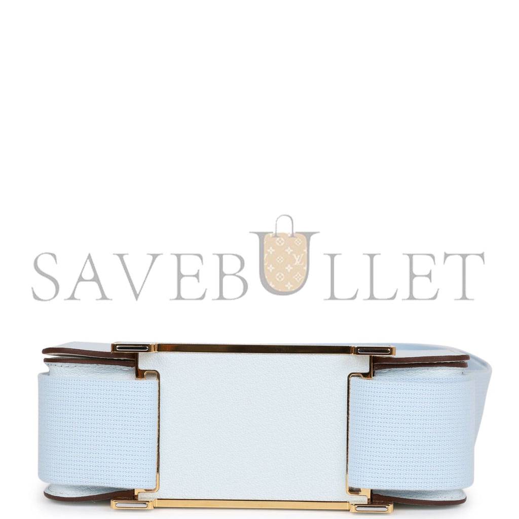 HERMES GETA BLEU BRUME VERSO CHEVRE GOLD HARDWARE (20.3*14*6.4cm) HERMES GETA BLEU BRUME VERSO CHEVRE GOLD HARDWARE (20.3*14*6.4cm)