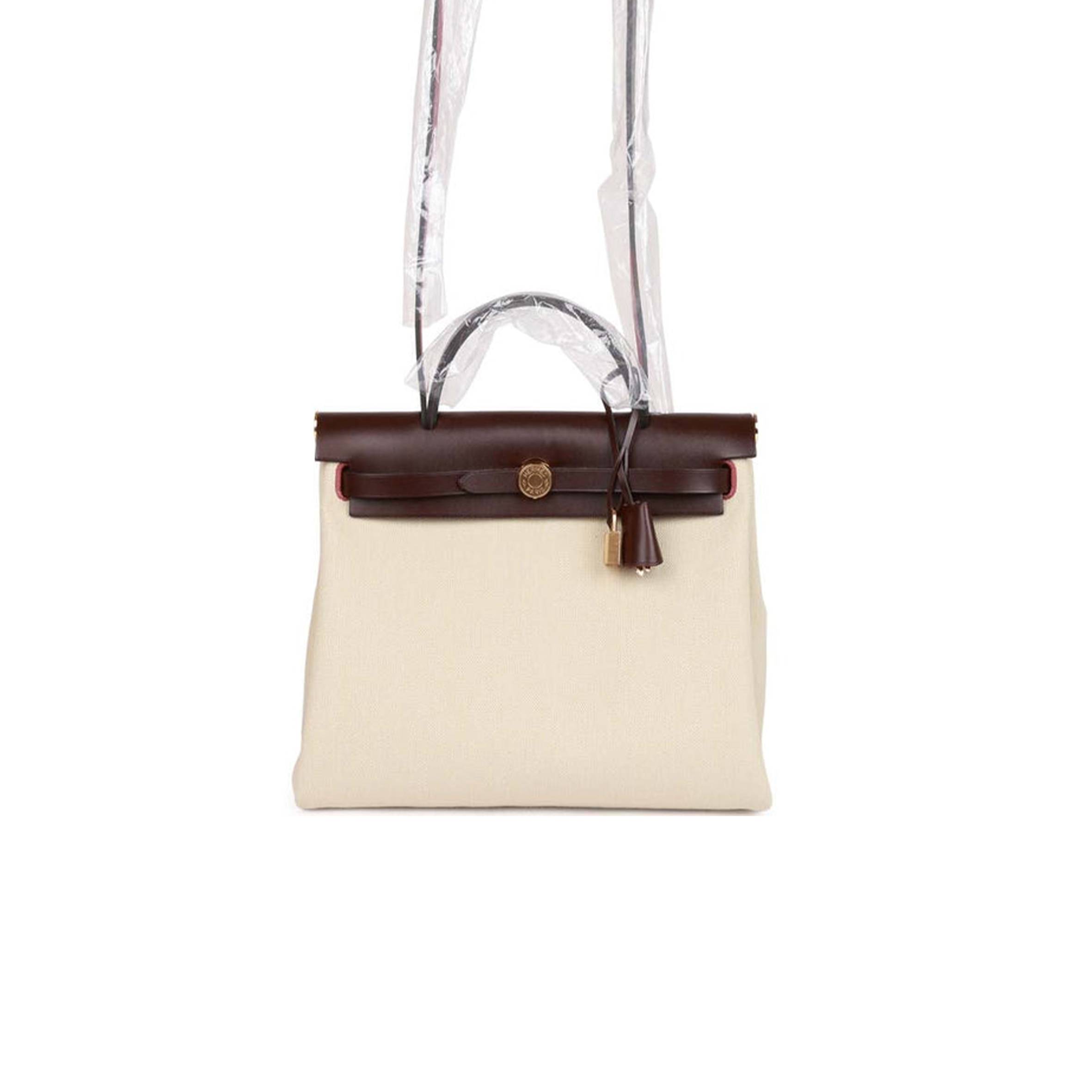 HERMES HERBAG ZIP PM 31 BETON TOILE H BERLINE ROUGE SELLIER HUNTER GOLD HARDWARE (30*27*11cm) HERMES HERBAG ZIP PM 31 BETON TOILE H BERLINE ROUGE SELLIER HUNTER GOLD HARDWARE (30*27*11cm)