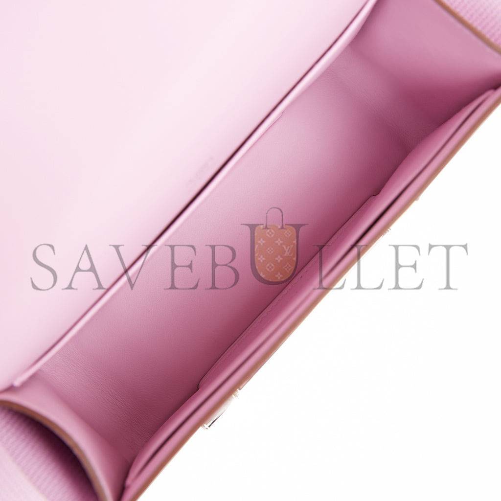 HERMES GETA MAUVE SYLVESTRE CHEVRE PALLADIUM HARDWARE (20.3*14*6.4cm) HERMES GETA MAUVE SYLVESTRE CHEVRE PALLADIUM HARDWARE (20.3*14*6.4cm)