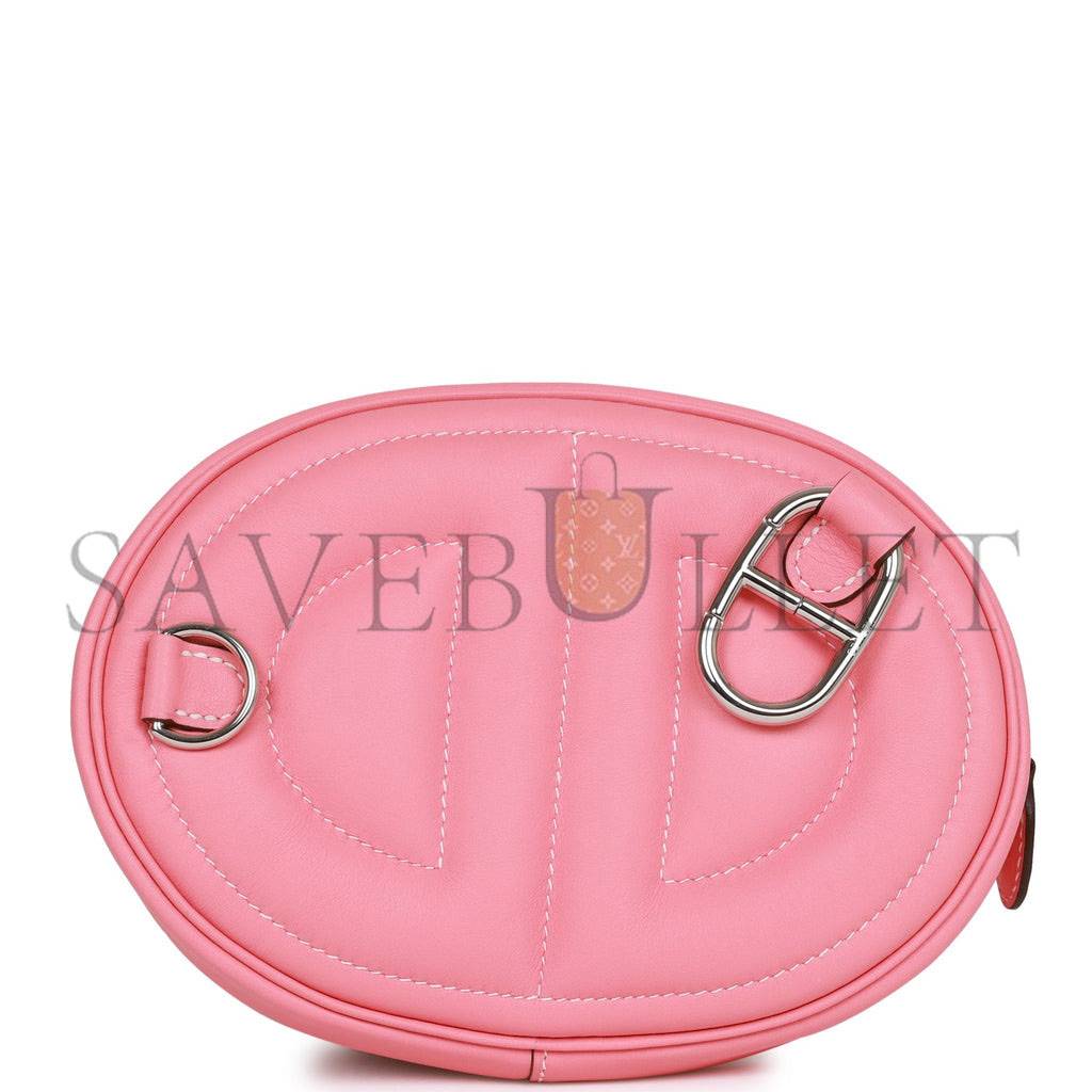 HERMES IN-THE-LOOP BELT BAG ROSE D'ETE VERSO SWIFT PALLADIUM HARDWARE (19cm) HERMES IN-THE-LOOP BELT BAG ROSE D'ETE VERSO SWIFT PALLADIUM HARDWARE (19cm)