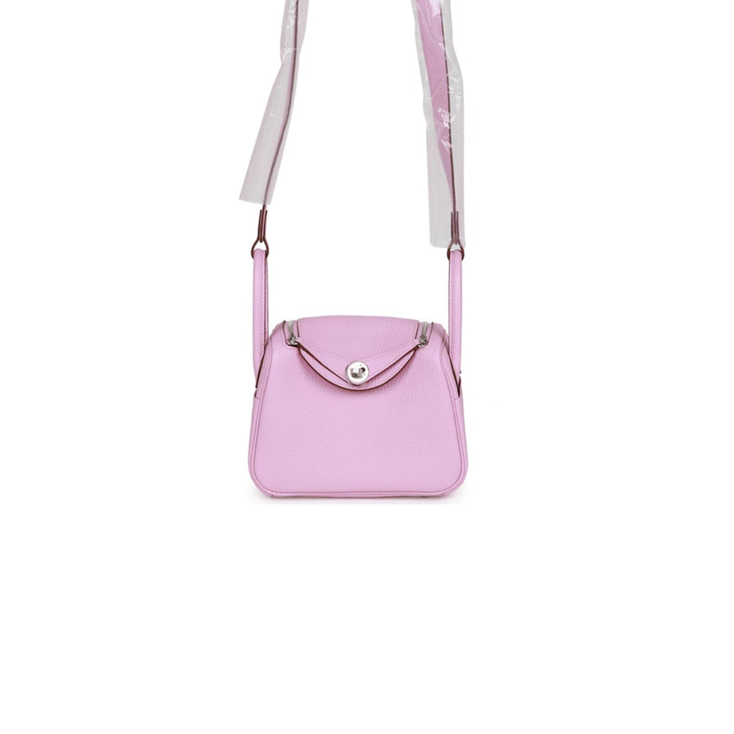 HERMES MINI LINDY MAUVE SYLVESTRE CLEMENCE PALLADIUM HARDWARE (19*12.5*9) HERMES MINI LINDY MAUVE SYLVESTRE CLEMENCE PALLADIUM HARDWARE (19*12.5*9)