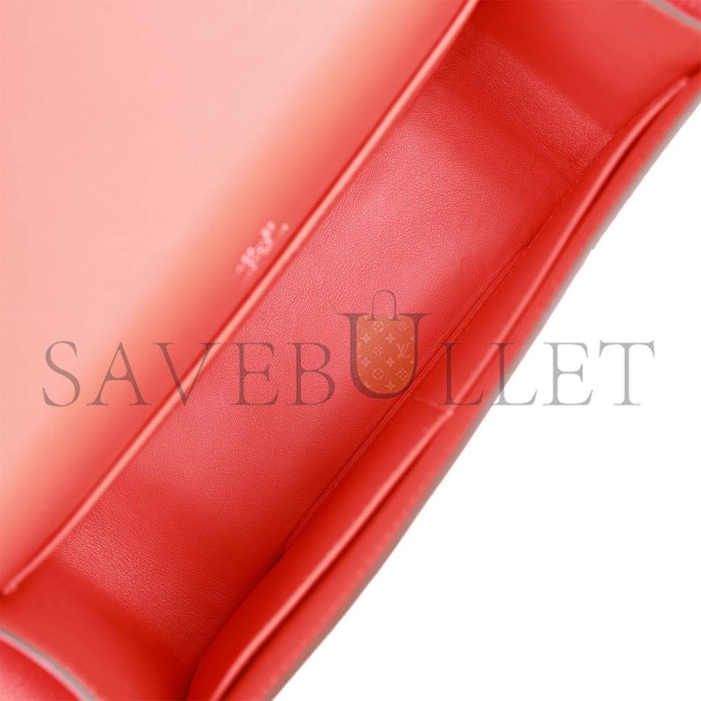 HERMES GETA CAPUCINE CHEVRE PALLADIUM HARDWARE (20.3*14*6.4cm) HERMES GETA CAPUCINE CHEVRE PALLADIUM HARDWARE (20.3*14*6.4cm)