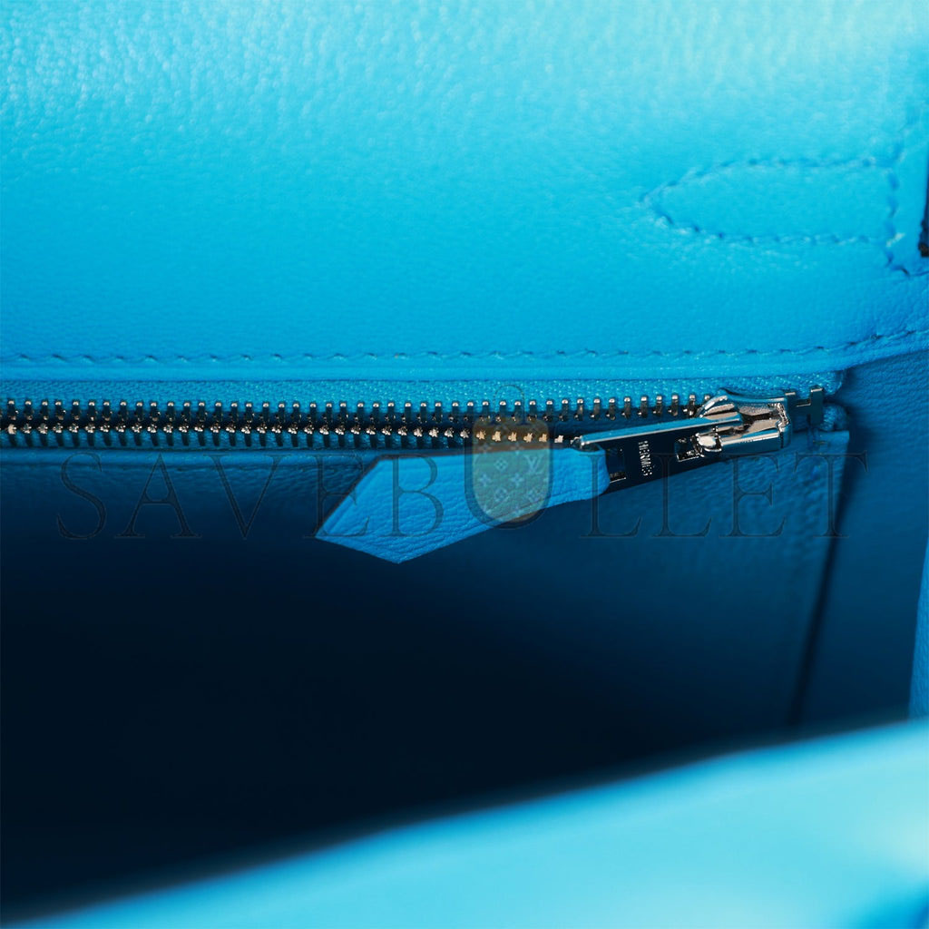 HERMES KELLY SELLIER 25 BLEU FRIDA CHEVRE PALLADIUM HARDWARE (25*17*7cm) HERMES KELLY SELLIER 25 BLEU FRIDA CHEVRE PALLADIUM HARDWARE (25*17*7cm)