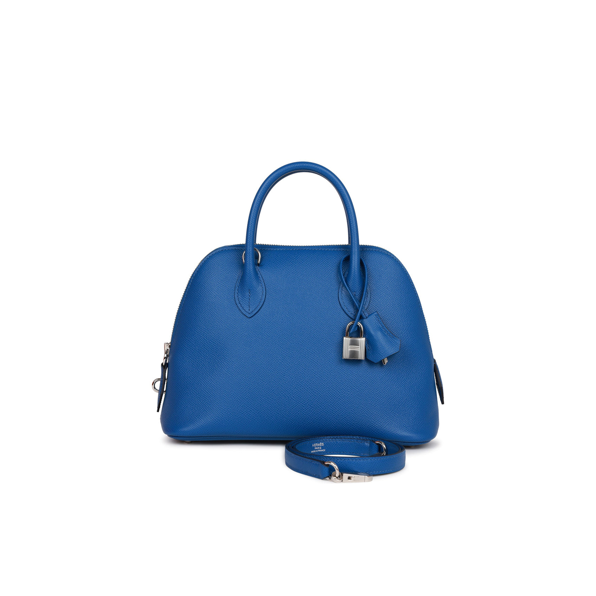 HERMES 1923 BOLIDE 25 BLEU FRANCE EPSOM PALLADIUM HARDWARE (25*20*10cm) HERMES 1923 BOLIDE 25 BLEU FRANCE EPSOM PALLADIUM HARDWARE (25*20*10cm)