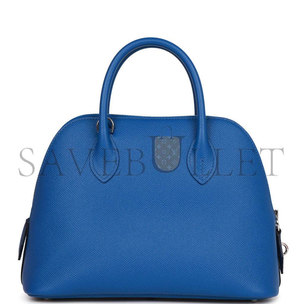 HERMES 1923 BOLIDE 25 BLEU FRANCE EPSOM PALLADIUM HARDWARE (25*20*10cm) HERMES 1923 BOLIDE 25 BLEU FRANCE EPSOM PALLADIUM HARDWARE (25*20*10cm)