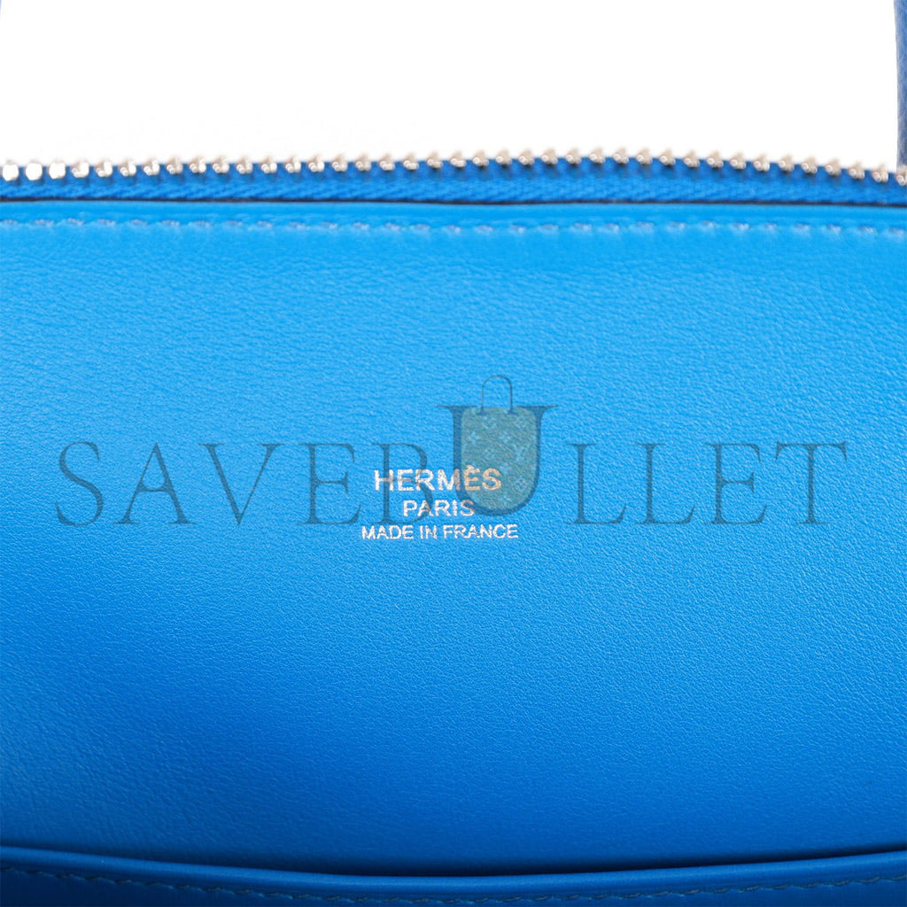 HERMES 1923 BOLIDE 25 BLEU FRANCE EPSOM PALLADIUM HARDWARE (25*20*10cm) HERMES 1923 BOLIDE 25 BLEU FRANCE EPSOM PALLADIUM HARDWARE (25*20*10cm)