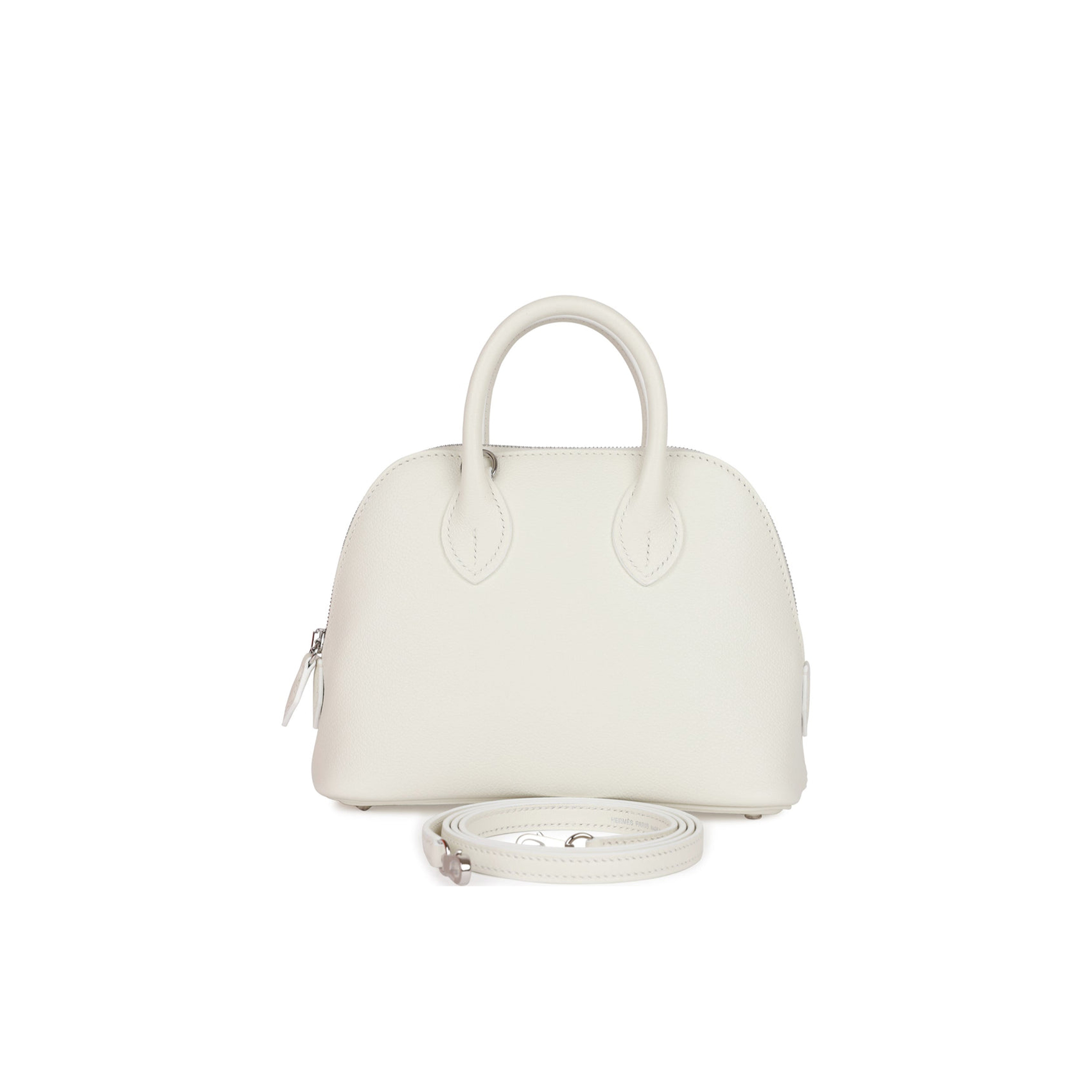 HERMES 1923 BOLIDE 25 WHITE EVERCOLOR VERSO PALLADIUM HARDWARE (25*20*10cm) HERMES 1923 BOLIDE 25 WHITE EVERCOLOR VERSO PALLADIUM HARDWARE (25*20*10cm)