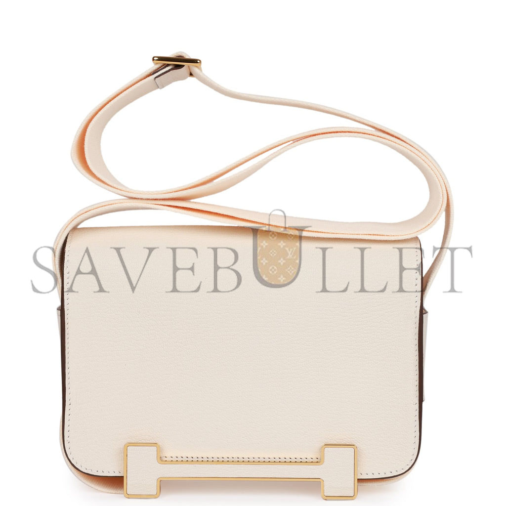 HERMES GETA NATA CHEVRE GOLD HARDWARE (20.3*14*6.4cm) HERMES GETA NATA CHEVRE GOLD HARDWARE (20.3*14*6.4cm)