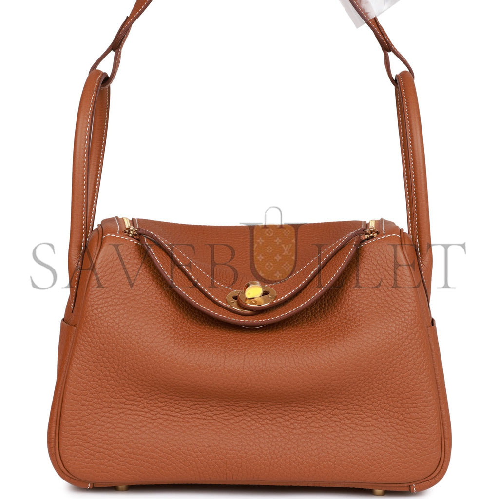 HERMES LINDY 26 GOLD CLEMENCE GOLD HARDWARE (26*18*12cm) HERMES LINDY 26 GOLD CLEMENCE GOLD HARDWARE (26*18*12cm)