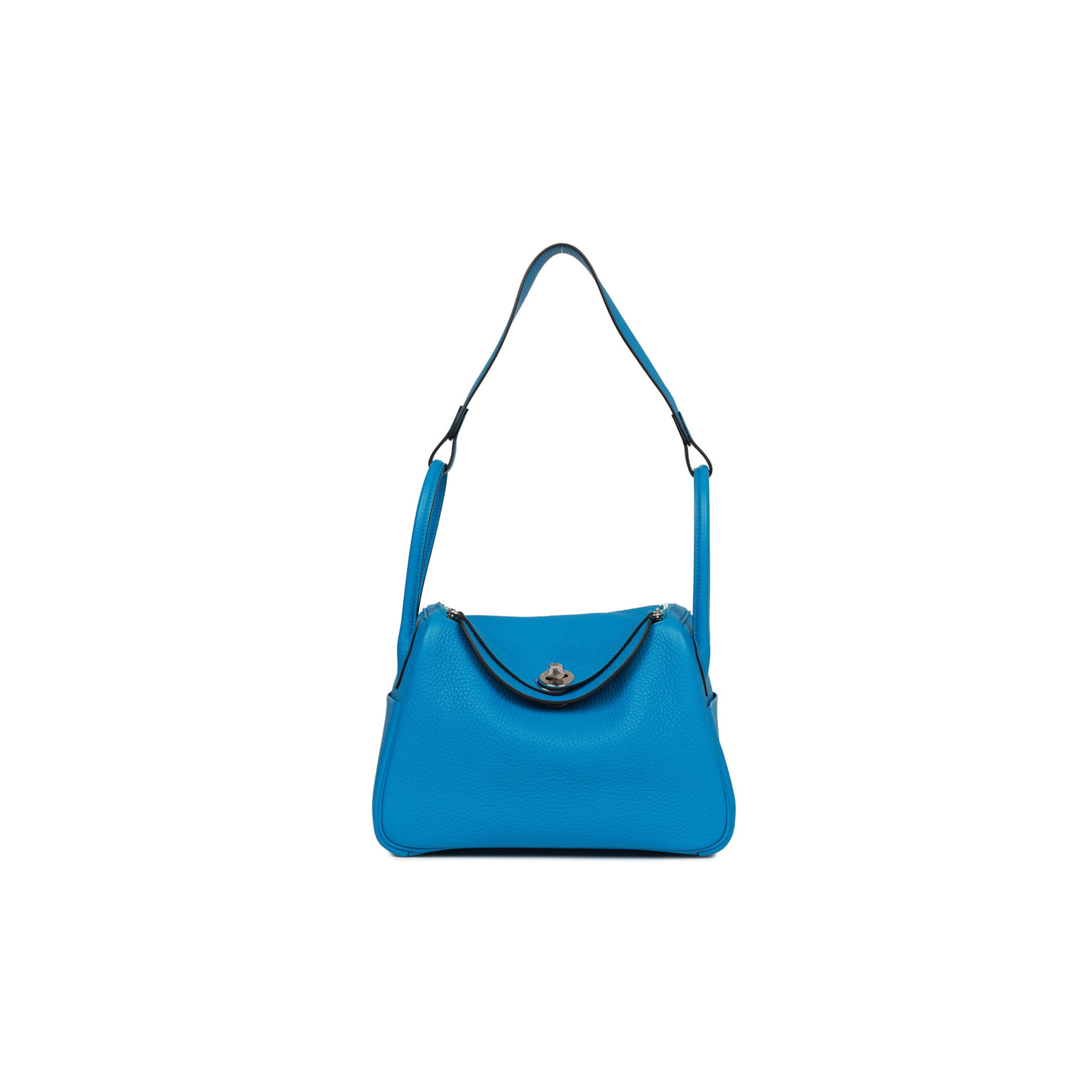 HERMES LINDY 26 BLEU ZANZIBAR VERSO CLEMENCE PALLADIUM HARDWARE(26*18*12cm) HERMES LINDY 26 BLEU ZANZIBAR VERSO CLEMENCE PALLADIUM HARDWARE(26*18*12cm)