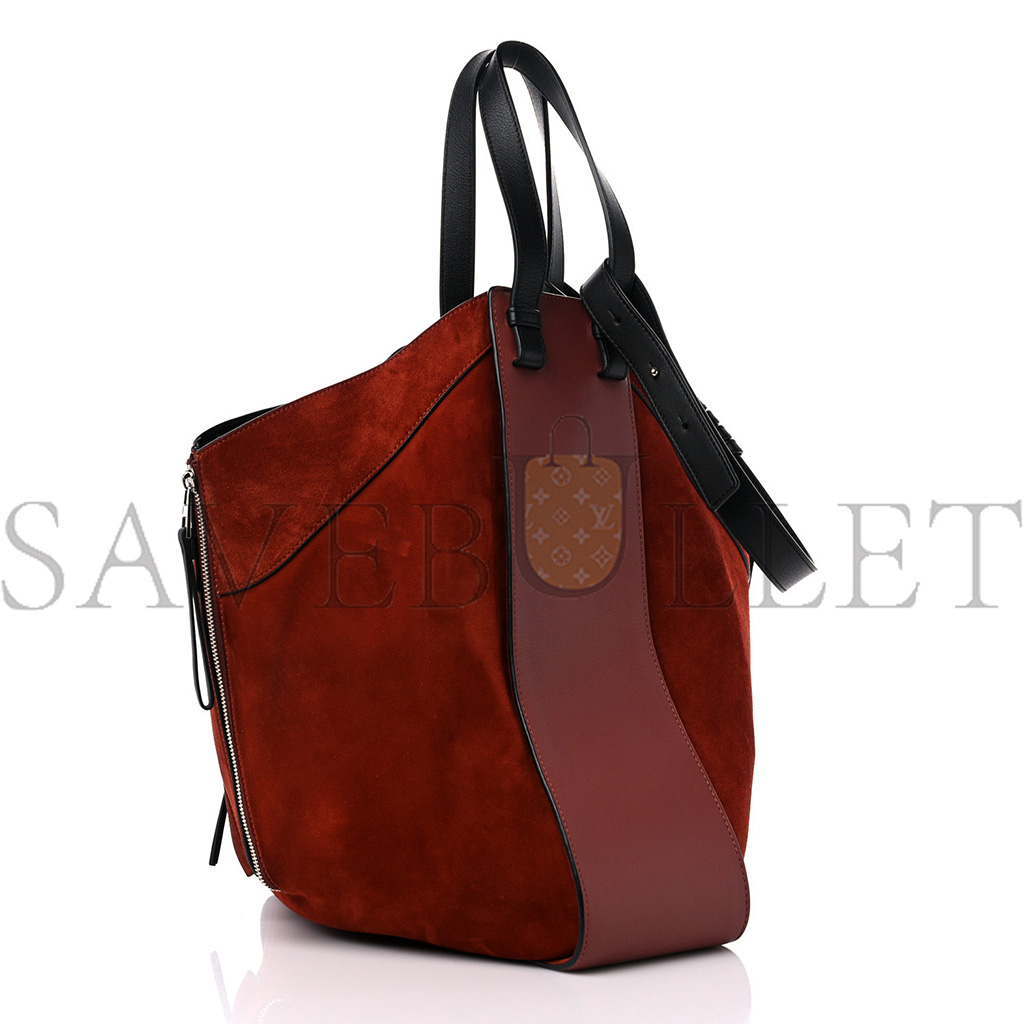 LOEWE CALFSKIN SUEDE HAMMOCK SHOULDER BAG RED (30*25*13.5cm) LOEWE CALFSKIN SUEDE HAMMOCK SHOULDER BAG RED (30*25*13.5cm)