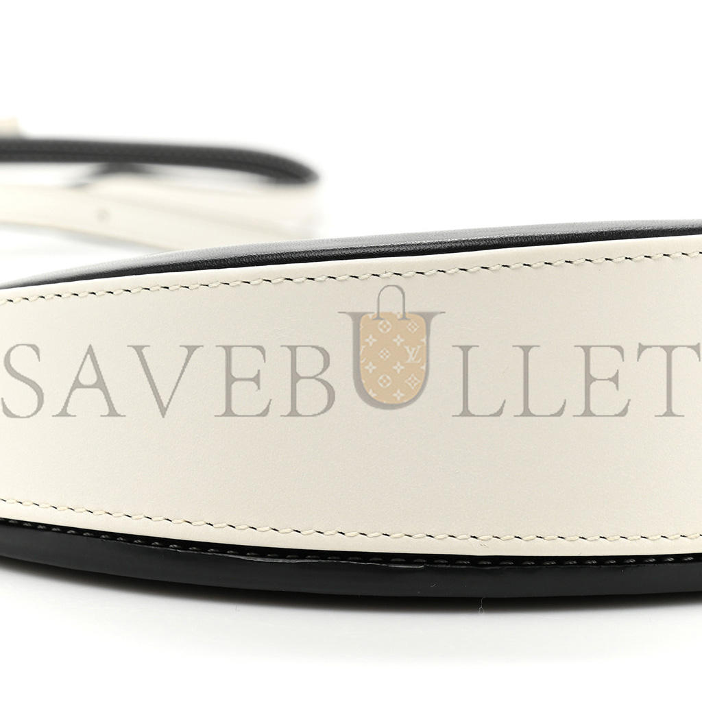 LOEWE SOFT CALFSKIN HEEL BAG BLACK SOFT WHITE (18*15*4cm) LOEWE SOFT CALFSKIN HEEL BAG BLACK SOFT WHITE (18*15*4cm)