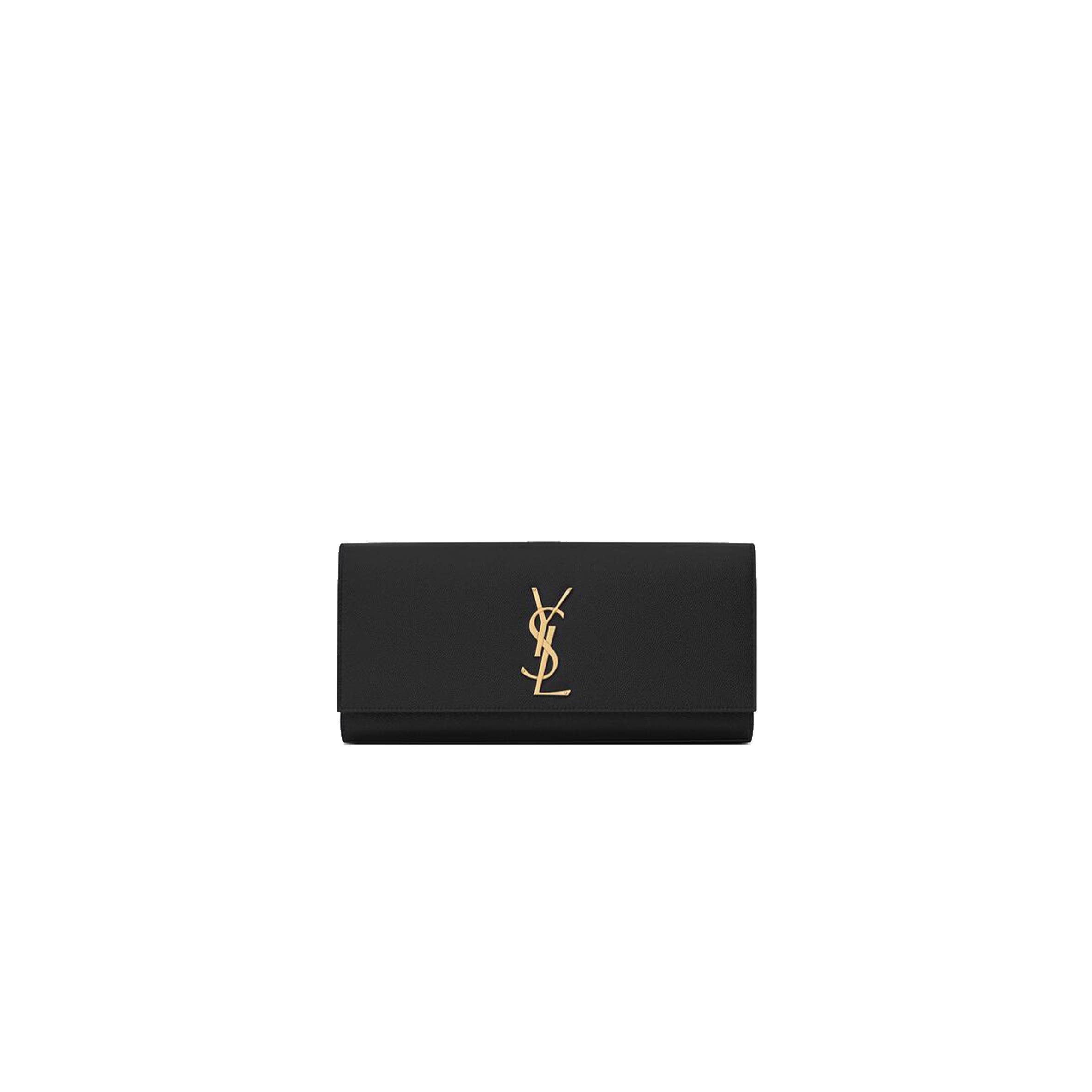 YSL KATE CLUTCH IN GRAIN DE POUDRE EMBOSSED LEATHER 326079BOW0J1000 (27*12.5*5cm) YSL KATE CLUTCH IN GRAIN DE POUDRE EMBOSSED LEATHER 326079BOW0J1000 (27*12.5*5cm)
