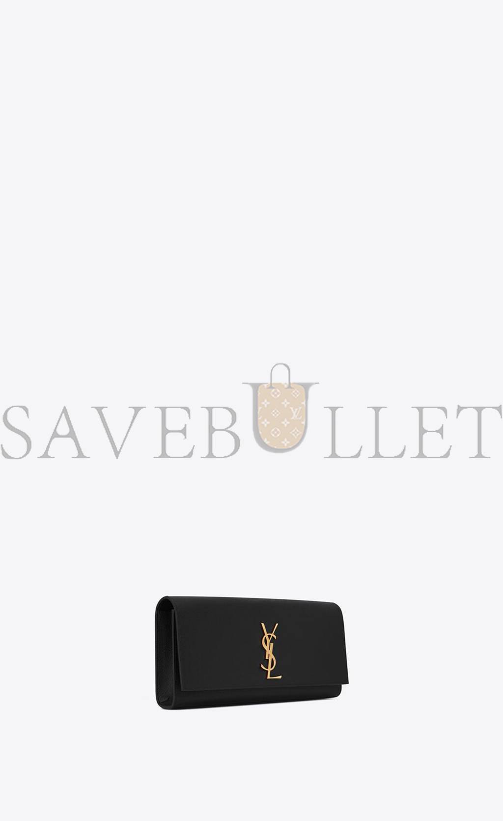 YSL KATE CLUTCH IN GRAIN DE POUDRE EMBOSSED LEATHER 326079BOW0J1000 (27*12.5*5cm) YSL KATE CLUTCH IN GRAIN DE POUDRE EMBOSSED LEATHER 326079BOW0J1000 (27*12.5*5cm)