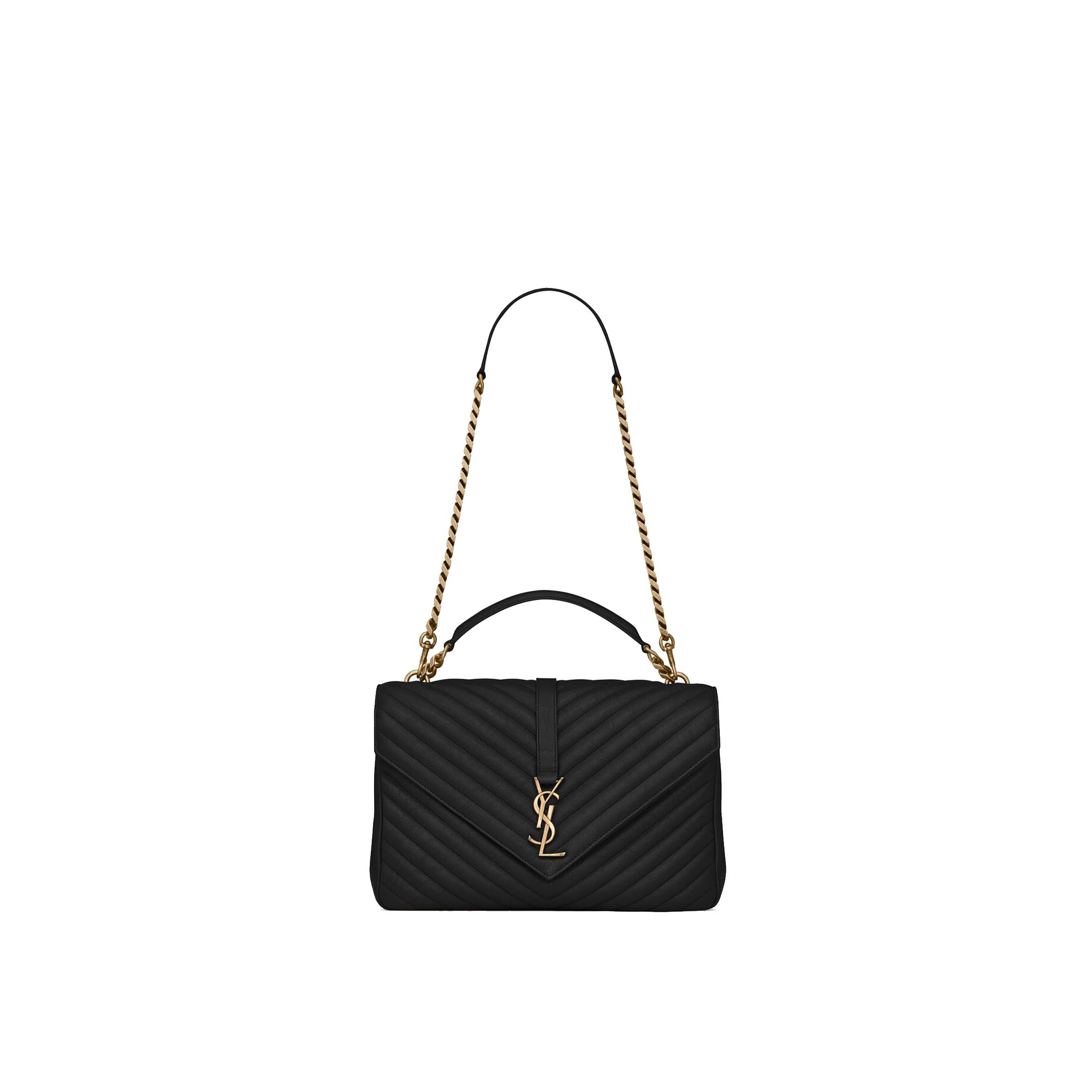 YSL COLLEGE LARGE CHAIN BAG IN QUILTED LEATHER 600278BRM071000 (32*20*8.5cm) YSL COLLEGE LARGE CHAIN BAG IN QUILTED LEATHER 600278BRM071000 (32*20*8.5cm)