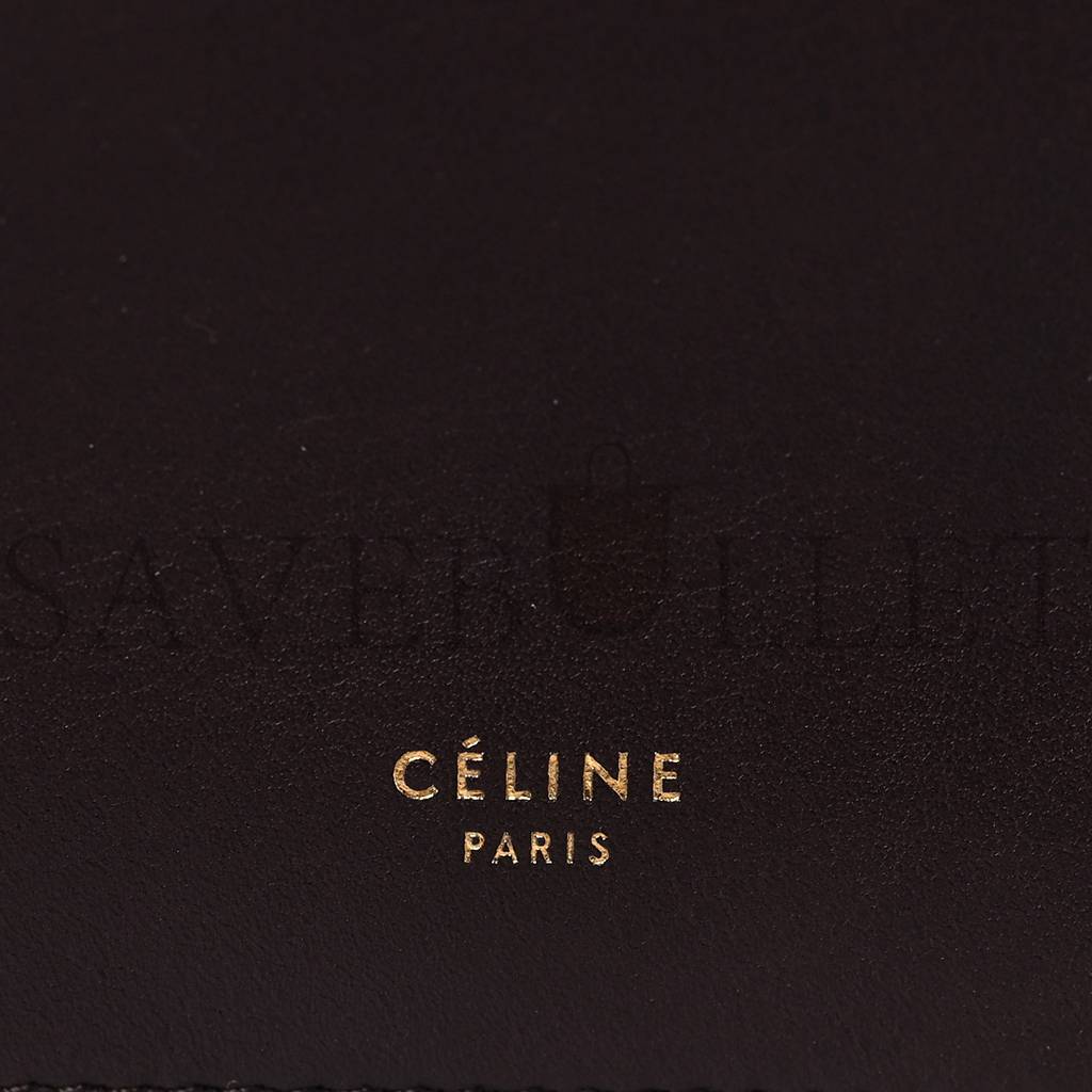 CELINE SMOOTH CALFSKIN MINI CLASP BAG BORDEAUX (23*20*3cm)