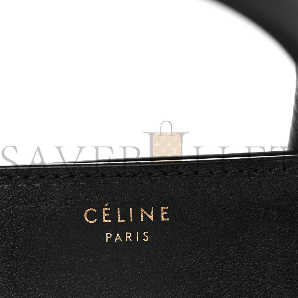 CELINE SMOOTH CALFSKIN MICRO LUGGAGE BLACK (29*26*14cm) CELINE SMOOTH CALFSKIN MICRO LUGGAGE BLACK (29*26*14cm)